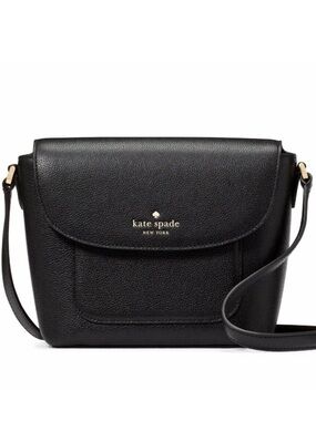 Kate Spade Elsie Pebbled Leather Crossbody Black like New Condition